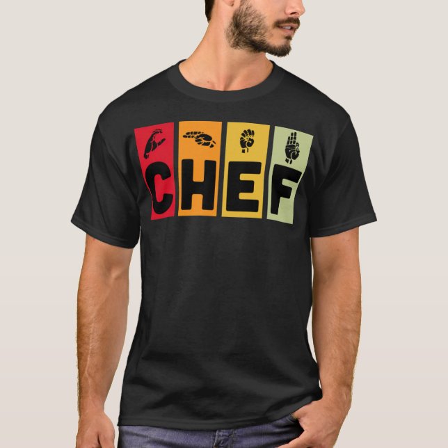 Chef colorful funny pampered chef  T-Shirt (Vorderseite)