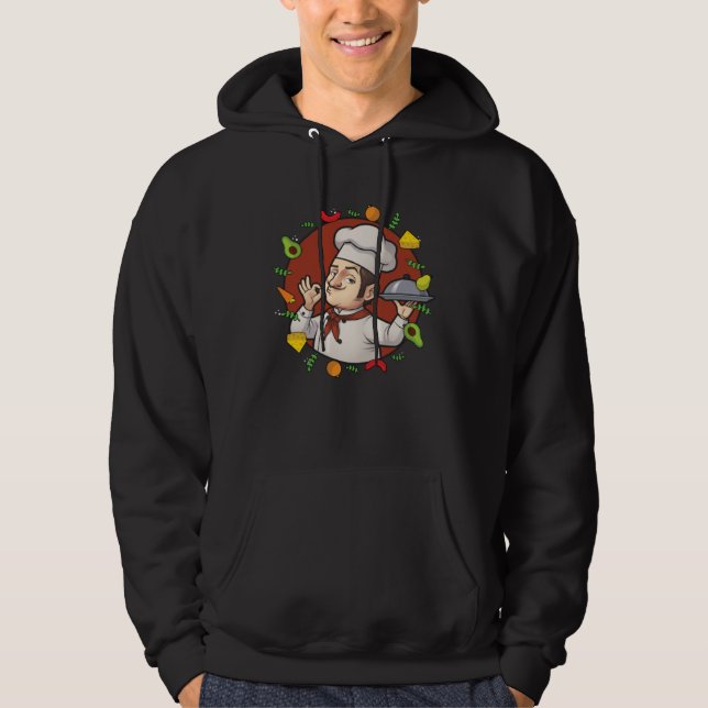 Chef Cooking Restaurant Food Cook Hoodie (Vorderseite)