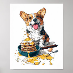 Chef Corgi – Lustiger kochender Hund Poster