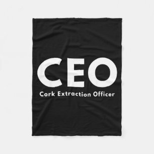 Chef Cork-Entfernungsbeamter Lustiger Weinliebhabe Fleecedecke