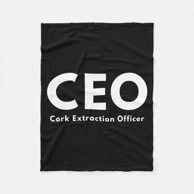 Chef Cork-Entfernungsbeamter Lustiger Weinliebhabe Fleecedecke (Vorderseite)