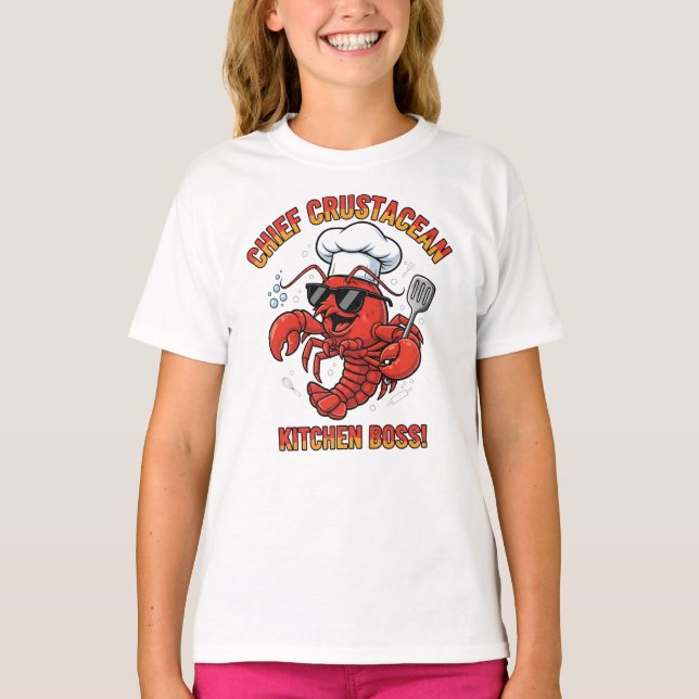 Chef Crustacean – Hummer Küchenchef T-Shirt (Vorderseite)