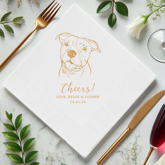 Chef Custom Two Pet Cocktail Napkins Hochzeit Serviette (Von Creator hochgeladen)