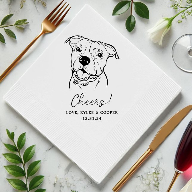 Chef Custom Two Pet Cocktail Napkins Hochzeit Serviette (Von Creator hochgeladen)