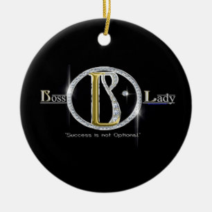 Chef-Dame Bling Keramik Ornament