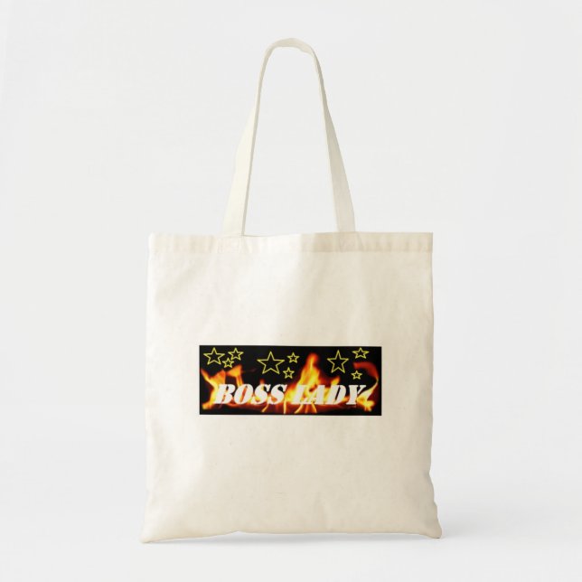 Chef-Dame Flames Star Tote Tragetasche (Vorne)