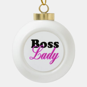 Chef-Dame Keramik Kugel-Ornament