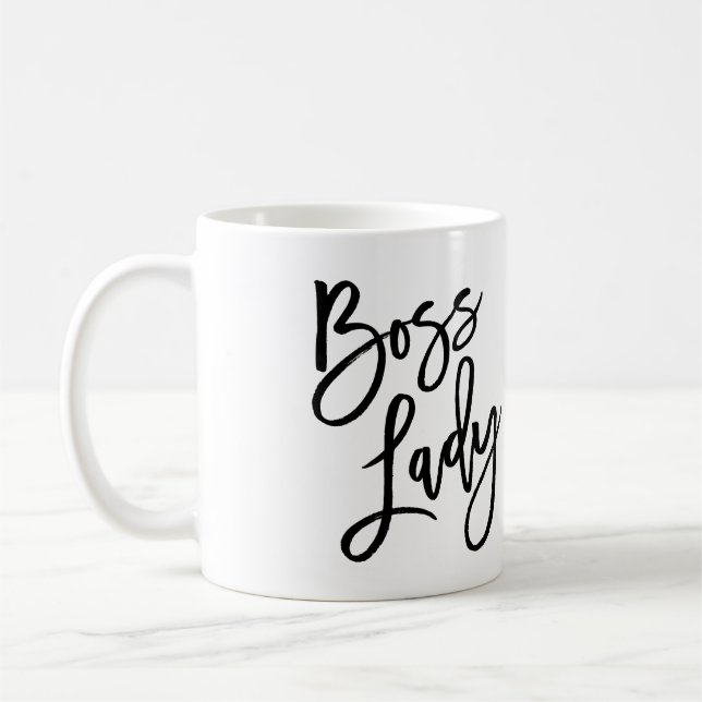 Chef-Dame Trendy Lettering Kaffeetasse (Links)