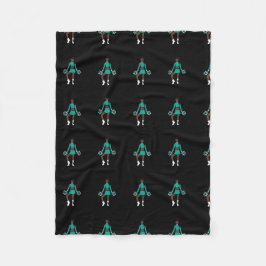 Chef/Dancer Fleece Blanket Aqua Spark