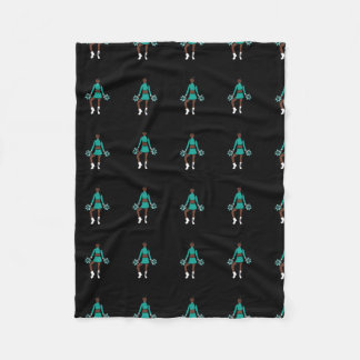Chef/Dancer Fleece Blanket Aqua Spark