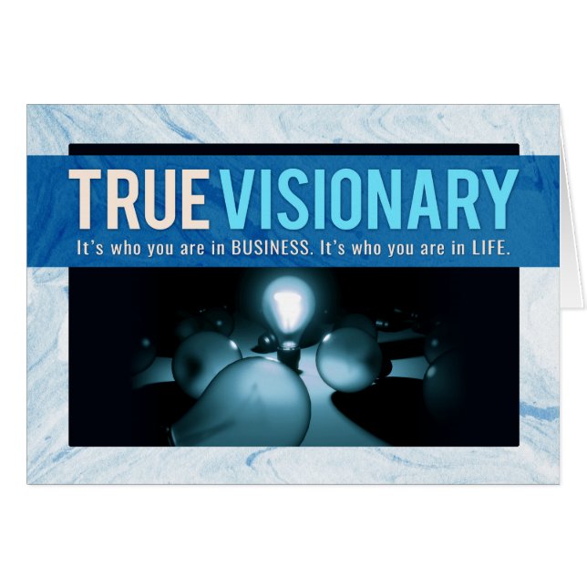 Chef-Dank, sind Sie ein wahrer Visionär (Vorderseite (Horizontal))