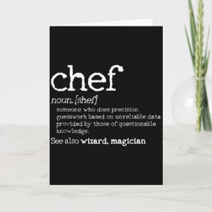 Chef Definition - Lustiges Wörterbuch Kochgeschenk Karte