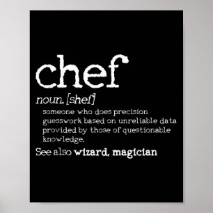 Chef Definition - Lustiges Wörterbuch Kochgeschenk Poster