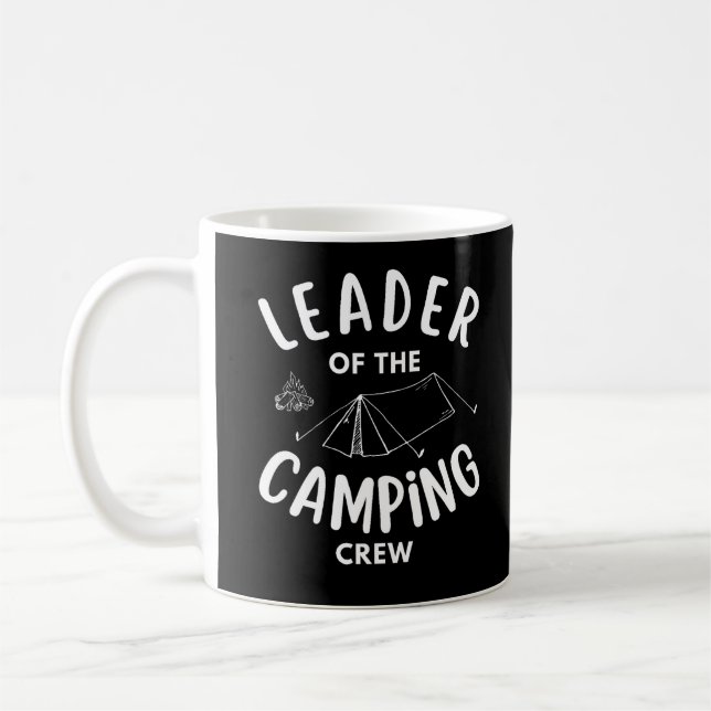 Chef der Camping Crew lustig Kaffeetasse (Links)