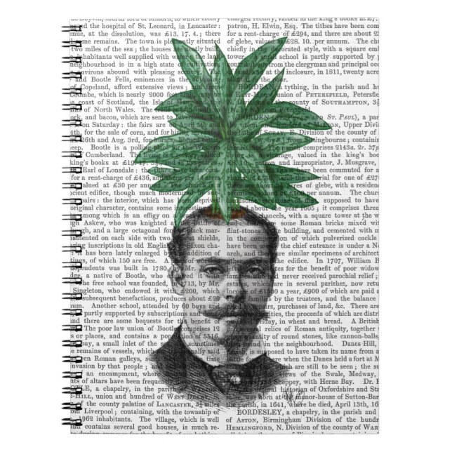 Chef der Evergreen Head-Pflanze Notizblock (Vorderseite)