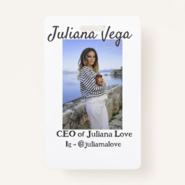 Chef der Geschäftsführerin, Chefin Instagram Handl Ausweis