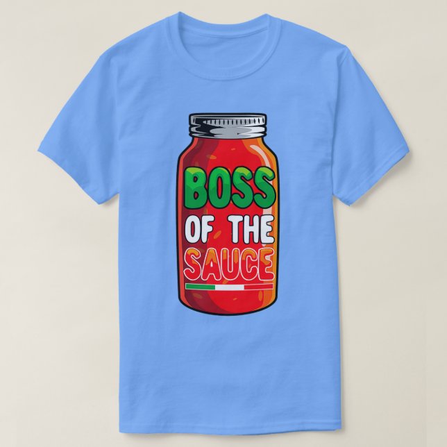Chef der Sauce Italiener für Männer Frauen Funny M T-Shirt (Design vorne)