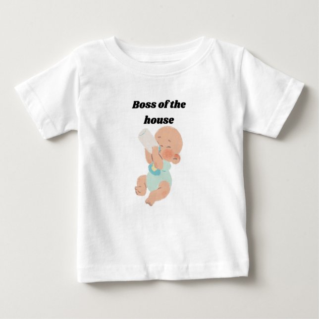 👑 Chef des Hauses - Funny Baby T - Shirt (Vorderseite)
