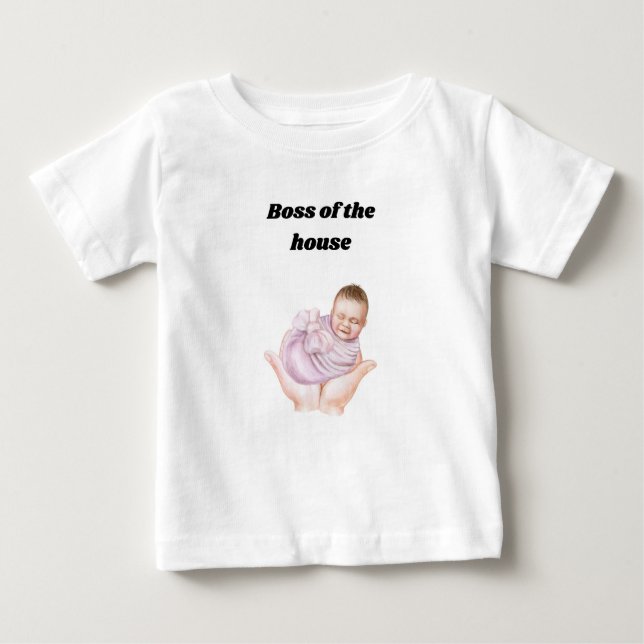 👑 Chef des Hauses - Funny Baby T - Shirt (Vorderseite)