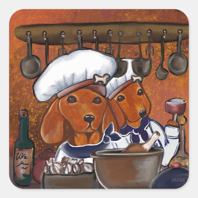 CHEF DOXIES QUADRATISCHER AUFKLEBER (Vorderseite)