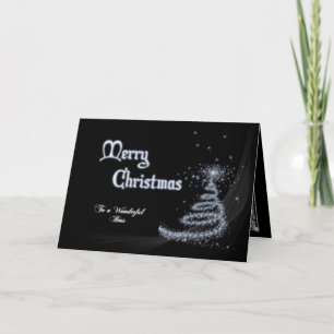 Chef, eine Schwarzweiss-Weihnachtskarte Feiertagskarte