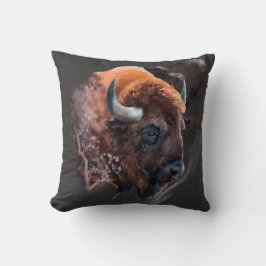 Chef eines europäischen Bison Kissen