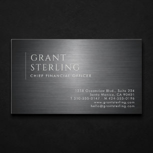 Chef-Finanzvorstand Metallic Professional Visitenkarte