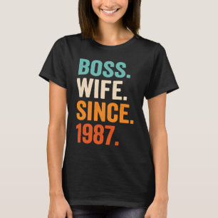 Chef-Frau seit 1987 36. Hochzeitstag T-Shirt