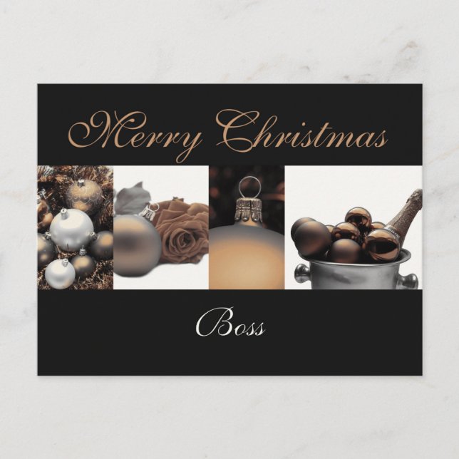 Chef Frohe Weihnachtskarte Feiertagspostkarte (Vorderseite)