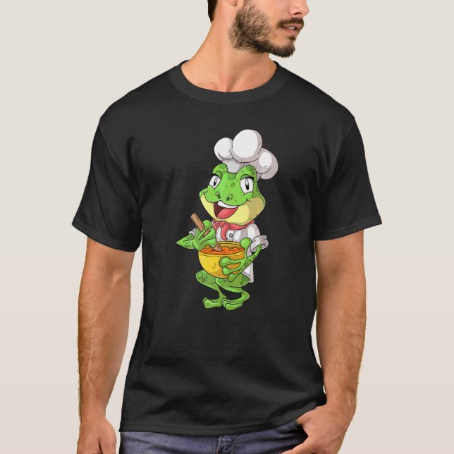 Chef Frosch Kochender Frosch T-Shirt (Vorderseite)