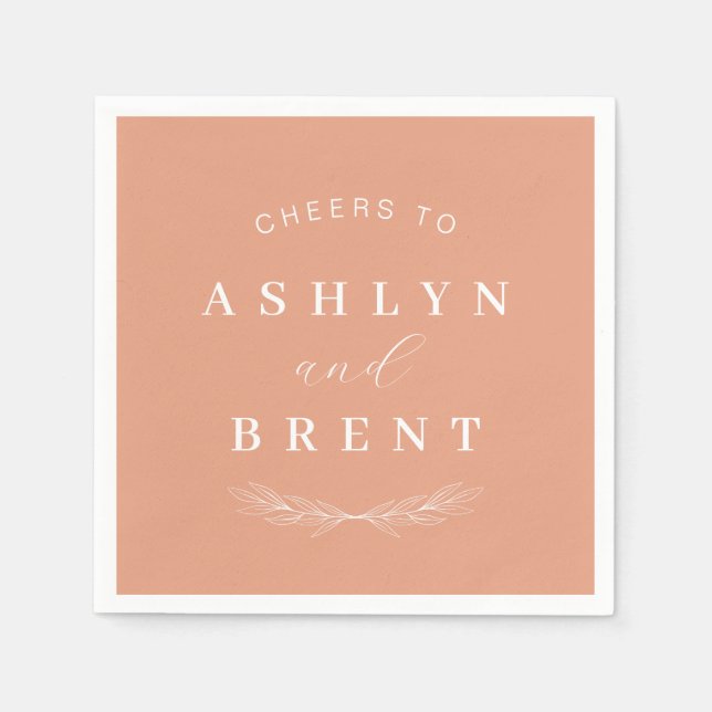 Chef für Terracotta Wedding Cocktail Napkins Serviette (Vorderseite)