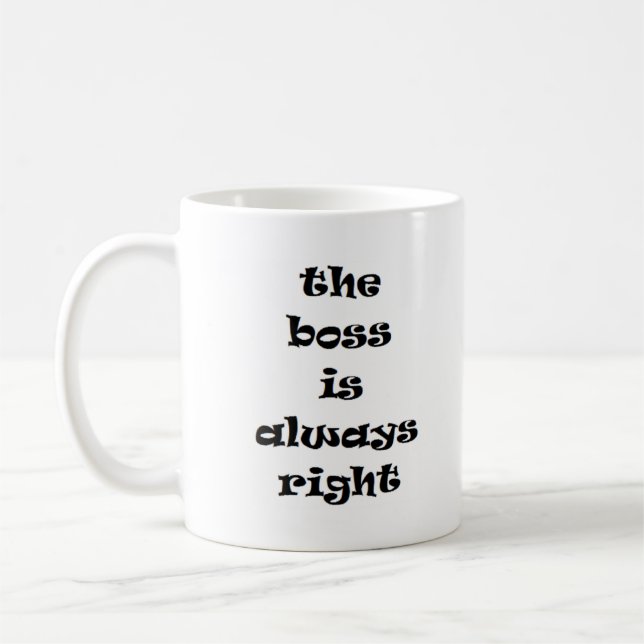 Chef hat immer recht kaffeetasse (Links)