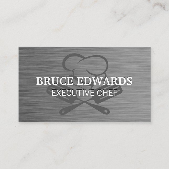 Chef Hat | Spatulas | Kulinarisch Visitenkarte (Vorderseite)