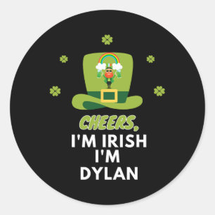 Chef Ich bin Irisch Ich bin Dylan Runder Aufkleber