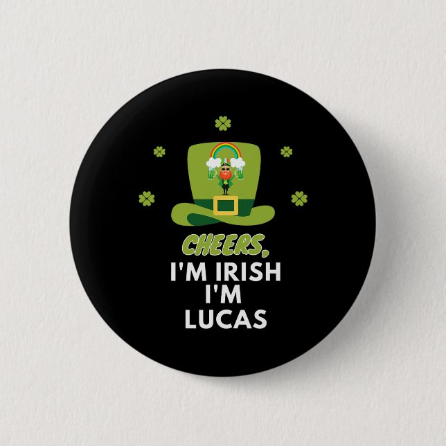 Chef Ich bin Irisch Ich bin Lucas Button (Vorderseite)