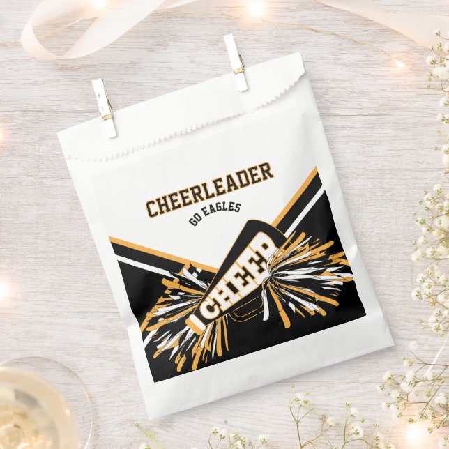 Chef in Weiß, Gold und Schwarz Geschenktütchen (Ausgeschnitten)
