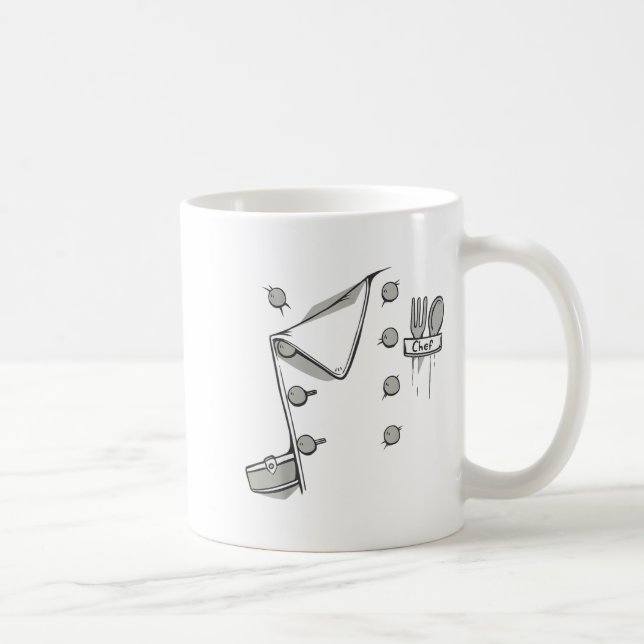 Chef Jacket Chef Costume Cook Cooking Funny Chef G Kaffeetasse (Rechts)