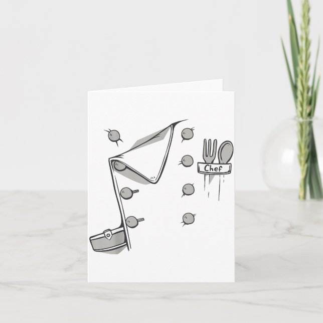 Chef Jacket Chef Costume Cook Cooking Funny Chef G Karte (Vorderseite)