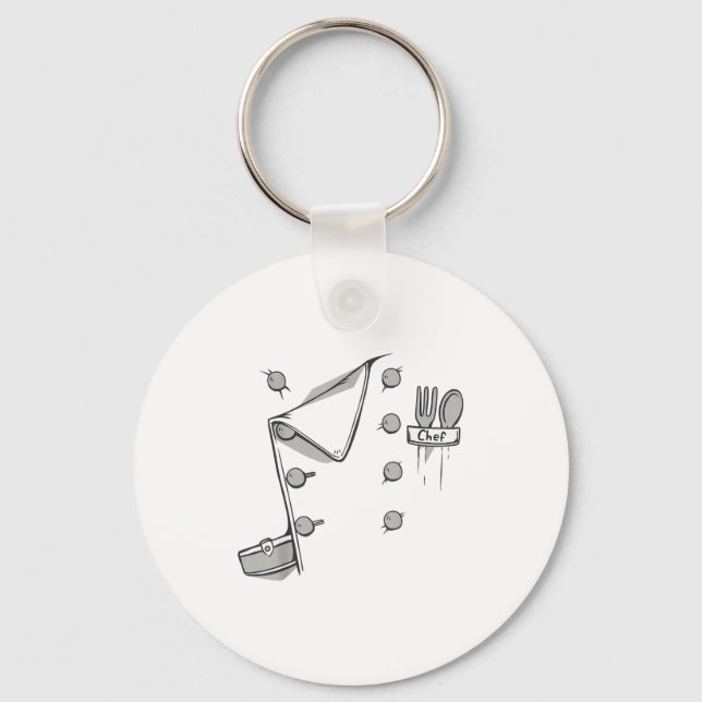 Chef Jacket Chef Costume Cook Cooking Funny Chef G Schlüsselanhänger (Vorderseite)