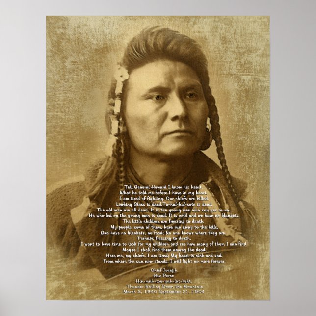 Chef Joseph von Nez Perce Poster (Vorne)