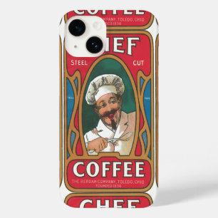 Chef Kaffee Vintage Art Nouveau elegant rot Case-Mate iPhone 14 Hülle