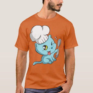Chef Kitty Lustiger Koch Katzenliebhaber Kochen T-Shirt
