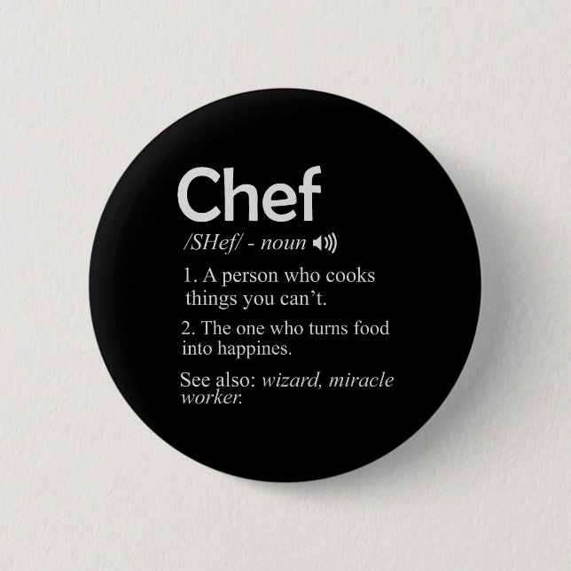 Chef Koch Bbq Lustiges Tee Cooles Kochen Liebe Per Button (Vorderseite)