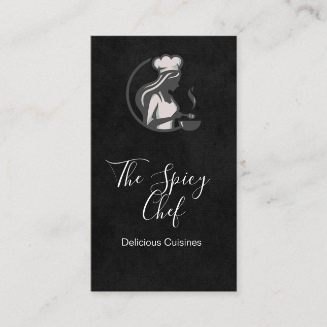 Chef-Koch-Logo | Restaurant | Catering Visitenkarte (Vorderseite)