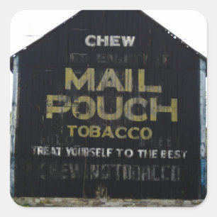 Chef Mail Pouch Tobacco Barn - Original Foto Quadratischer Aufkleber