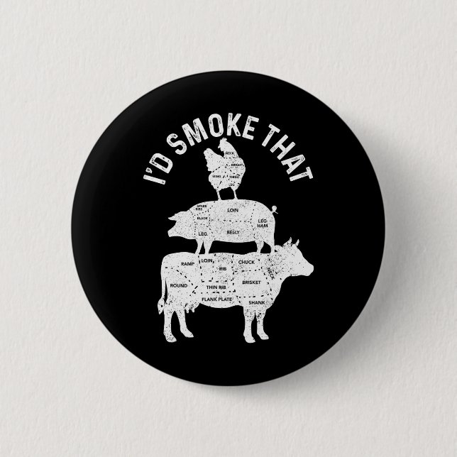 Chef Metzger Bbq Ich Würde Dieses Schweinefleisch  Button (Vorderseite)