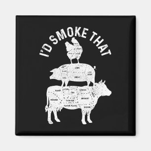 Chef Metzger Bbq Ich Würde Dieses Schweinefleisch Magnet