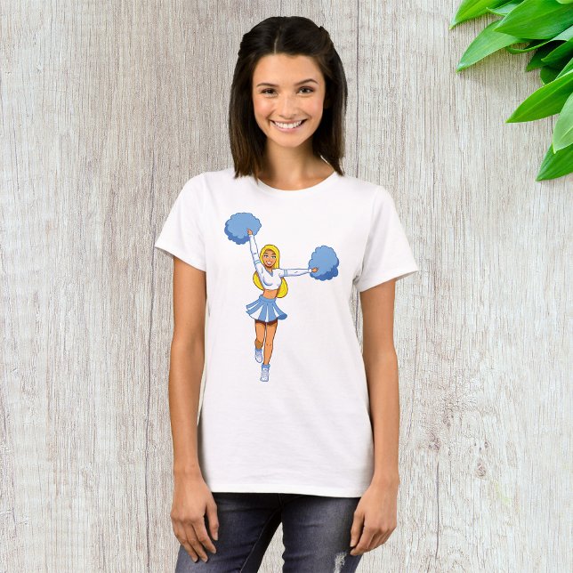 Chef mit Blue Pom Poms T-Shirt (Von Creator hochgeladen)