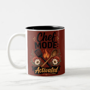Chef-Modus aktiviert Accent-Mug schwarz Zweifarbige Tasse