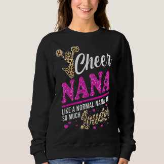Chef Nana Größte Lüfterleopard Print und Pom Pom 1 Sweatshirt